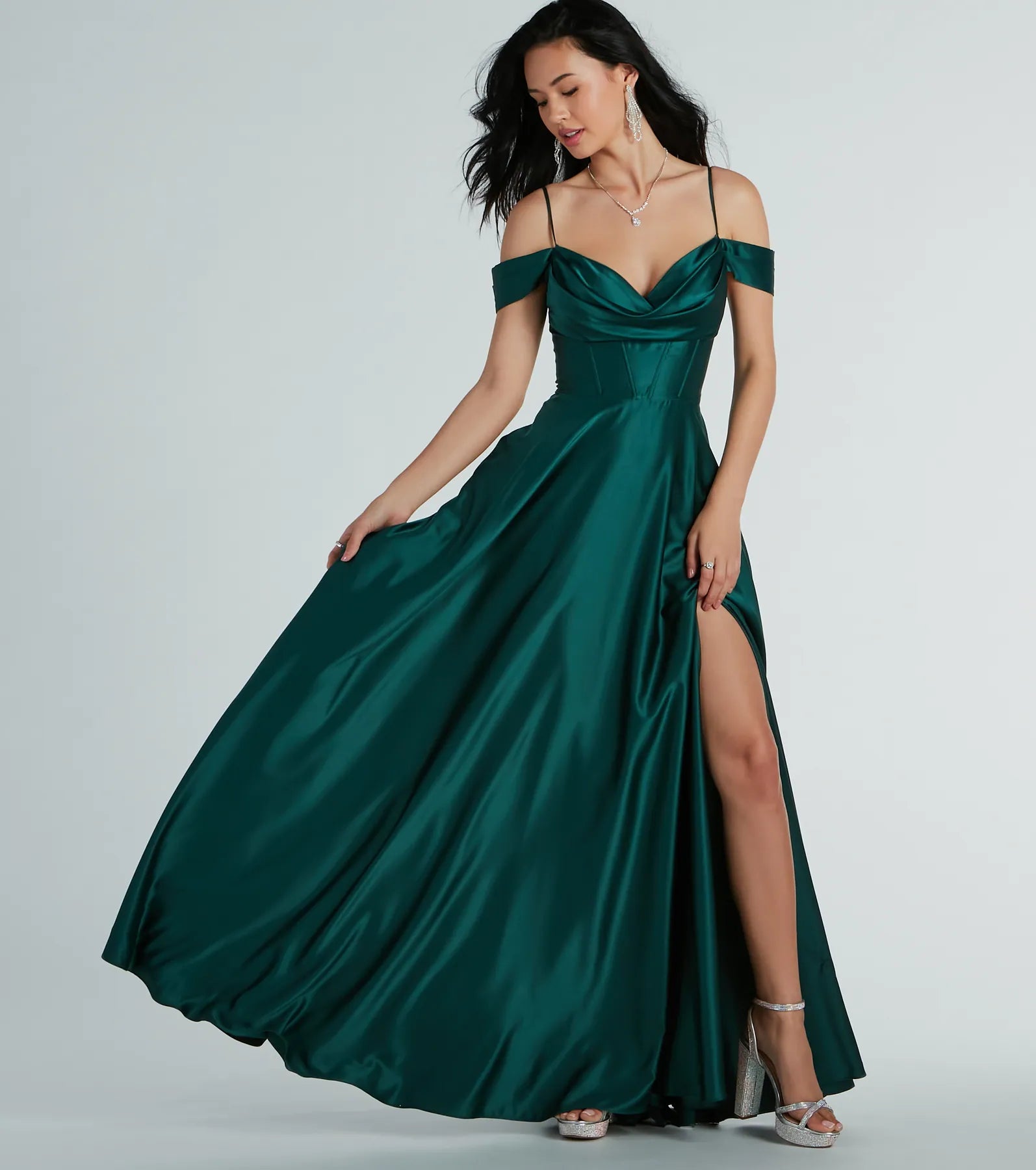 ぴのこ　andresd satin dress ぴのこ andresd satin dress satin minimal dress | ANDRESD