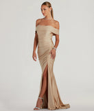 Revamp your 2025 wardrobe with this chic addition, the Alicia Off-The-Shoulder Mermaid Formal Dress in gold, perfect for elevating your style in the new year.