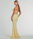 Revamp your 2025 wardrobe with this chic addition, the Bethanie Formal Sequin V-Neck Mermaid Dress in yellow, perfect for elevating your style in the new year.