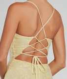 Revamp your 2025 wardrobe with this chic addition, the Bethanie Formal Sequin V-Neck Mermaid Dress in yellow, perfect for elevating your style in the new year.