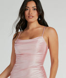 Make the big day unforgettable with the Ellen Ruffled Slit Long Glitter Formal Dress, a gorgeous pink bridesmaid dress that balances elegance and affordability.