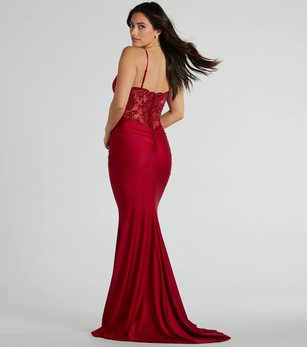 Hazel Formal Lace-Up Back Mermaid Dress