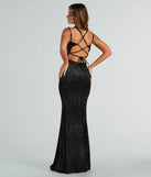 Revamp your 2025 wardrobe with this chic addition, the Spencer Formal Glitter Velvet Lace-Up Long Dress in black, perfect for elevating your style in the new year.
