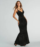 Revamp your 2025 wardrobe with this chic addition, the Spencer Formal Glitter Velvet Lace-Up Long Dress in black, perfect for elevating your style in the new year.
