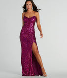 You'll feel stylish and confident in the Regina Lace-Up Mermaid Sequin Mesh Formal Dress as your Winter Formal Dress to stand out at your dance or event.