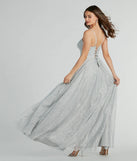You'll feel stylish and confident in the Kira Lace-Up Glitter Tulle A-Line Formal Dress as your Winter Formal Dress to stand out at your dance or event.