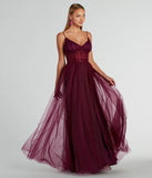 Whether it's the color or silhouette of the Paulette Sleeveless A-Line Mesh Formal Dress, this plum bridesmaid dress is a gorgeous pick for a maid-of-honor or to create a bridal party look ready to celebrate!