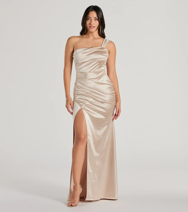 Kathie Formal Satin One-Shoulder Dress | Windsor Kathie Formal Satin One-Shoulder Dress | Windsor