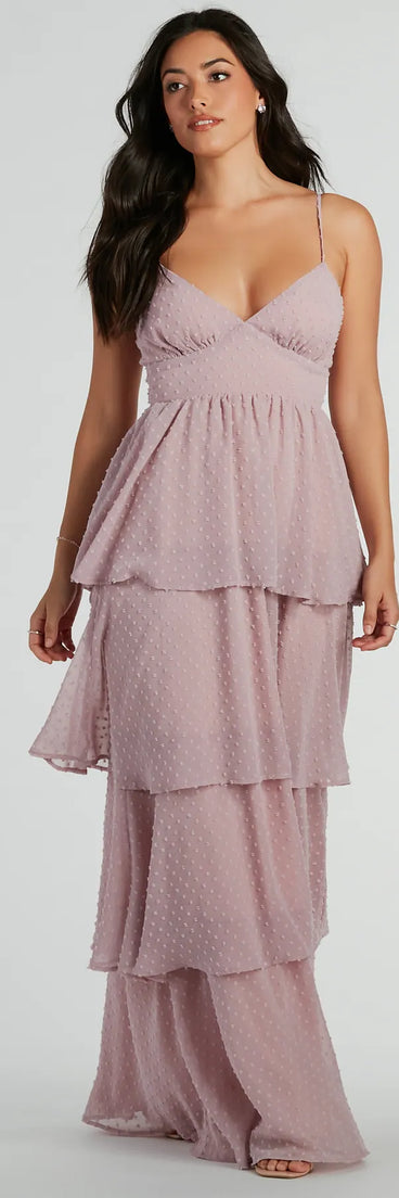 Revamp your 2025 wardrobe with this chic addition, the Kasey V-Neck Ruffled A-Line Chiffon Formal Dress in pink, perfect for elevating your style in the new year.
