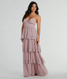 Whether it's the color or silhouette of the Kasey V-Neck Ruffled A-Line Chiffon Formal Dress, this pink bridesmaid dress is a gorgeous pick for a maid-of-honor or to create a bridal party look ready to celebrate!