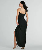 You'll feel stylish and confident in the Nanali Formal Crepe Sweetheart Wrap Long Dress as your Winter Formal Dress to stand out at your dance or event.