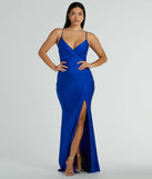 You'll be the best dressed in the Kensie Formal Surplice V-Neck Dress as your summer formal dress with unique details from Windsor.