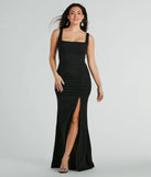 Turn heads at Prom 2025 in this black prom dress, where statement-making details meet the iconic style of the Sara Sleeveless Mermaid Crepe Long Formal Dress .