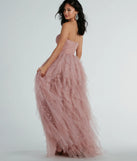 Charlize Corset A-Line Lace Ruffle Formal Dress