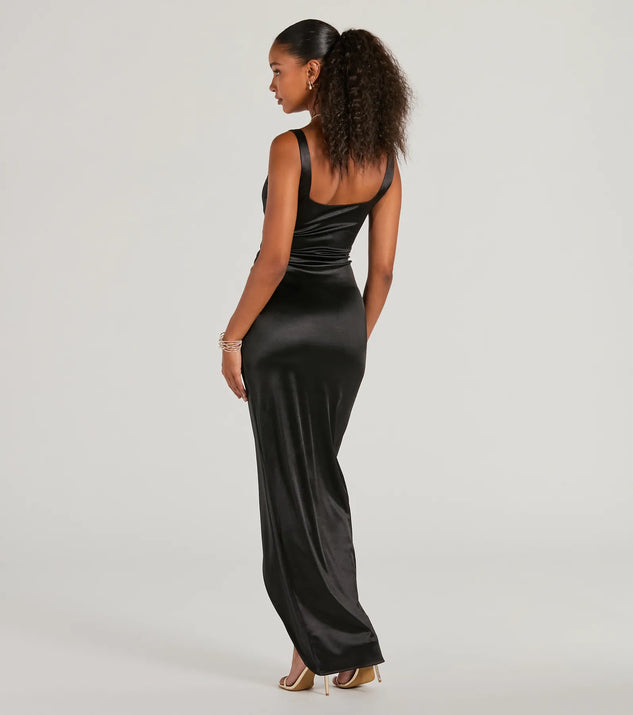 Rebecca Satin Slim-Fit Formal Dress | Windsor Rebecca Satin Slim-Fit Formal Dress | Windsor