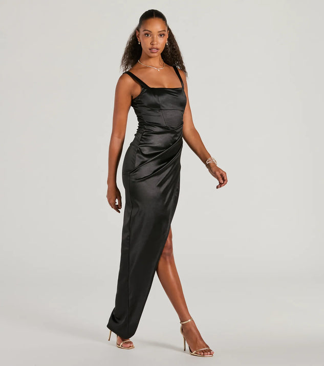 Rebecca Satin Slim-Fit Formal Dress | Windsor Rebecca Satin Slim-Fit Formal Dress | Windsor