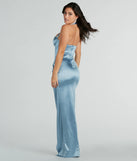 Karen Formal Sweetheart Halter Corset Satin Dress