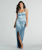 Karen Formal Sweetheart Halter Corset Satin Dress