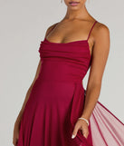 Revamp your 2025 wardrobe with this chic addition, the Paris Lace-Up Slit A-Line Chiffon Formal Dress in red, perfect for elevating your style in the new year.