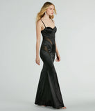 Whether it's the color or silhouette of the Kaya Bustier Mesh Satin Mermaid Formal Dress, this black bridesmaid dress is a gorgeous pick for a maid-of-honor or to create a bridal party look ready to celebrate!