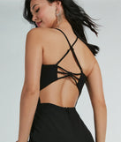 The Brianna Strappy Back Mermaid Crepe Formal Dress is an elegant black formal dress in a rich seasonal color and with unique design accents that make dressing up for winter parties, holiday balls, or festive gatherings effortless!