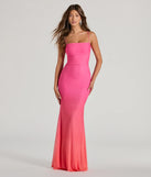 You'll feel stylish and confident in the Emmalyn Ombre Mesh Lace-Up Mermaid Dress as your Winter Formal Dress to stand out at your dance or event.
