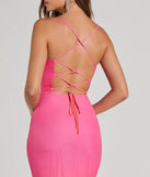 You'll feel stylish and confident in the Emmalyn Ombre Mesh Lace-Up Mermaid Dress as your Winter Formal Dress to stand out at your dance or event.