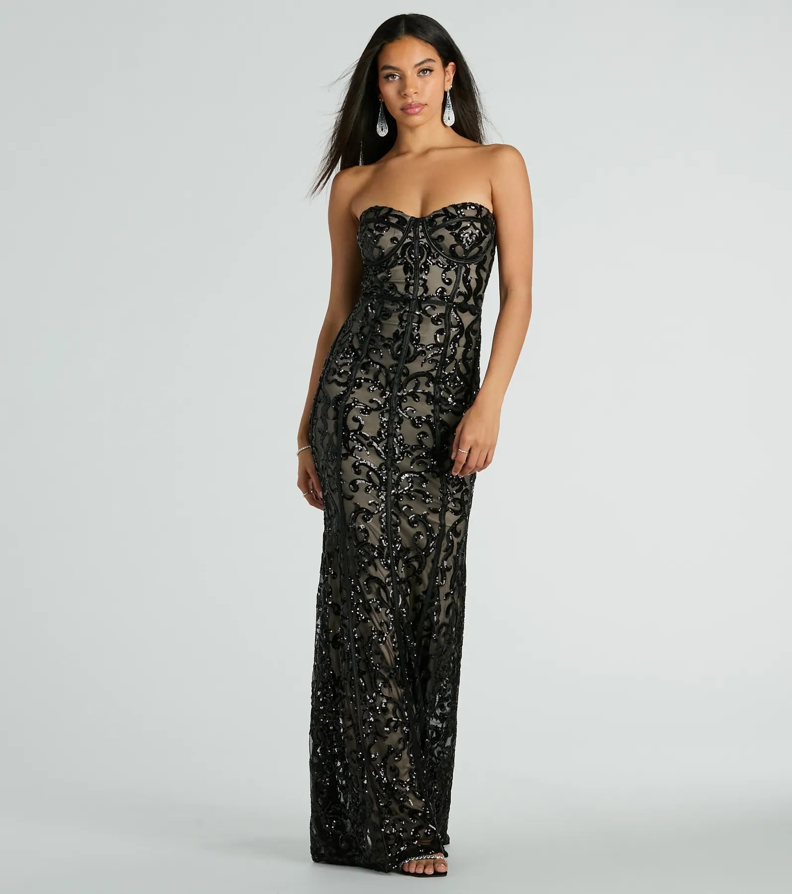 パーティードレス Serena Bute ette Evening Dress - Black Serena Bute Georgette Evening Dress - Black | ShopSimon