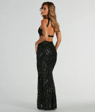 Own every entrance in the Franny Open Back Sequin Formal Dress, a black party dress perfect for milestone birthdays and grad parties, or dancing through weekend nights and unforgettable bachelorette celebrations.