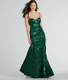 Feel instantly put-together in the Tori Sweetheart Mermaid Sequin Satin Formal Dress in hunter green, a summer wedding guest dress designed for confident style and all-out celebration.