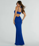 You'll be the best dressed in the Katerina Square Neck Mermaid Glitter Formal Dress as your summer formal dress with unique details from Windsor.