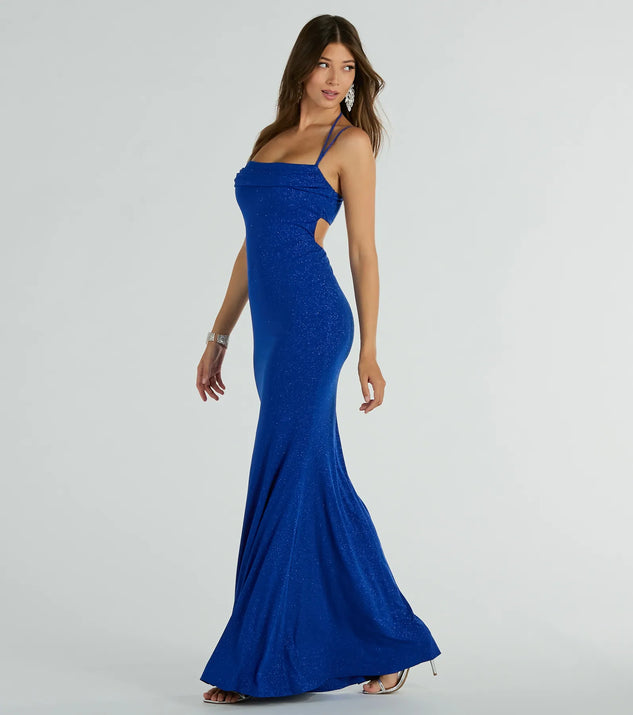 Katerina Square Neck Mermaid Glitter Formal Dress | Windsor