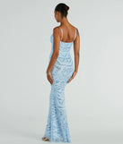 Stand out in a crowd with the Steffanie V-Neck Sequin Bead Mermaid Formal Dress, a glamorous light sequin dress that sparkles effortlessly as an NYE party gown, wedding guest dress, or must-have evening wear for formal events like military balls and winter formals.