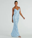You'll be the best dressed in the Steffanie V-Neck Sequin Bead Mermaid Formal Dress as your summer formal dress with unique details from Windsor.