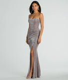 Step into Prom 2025 in a lavender prom dress, where unique Windsor accents and the standout Athena Corset Mermaid Glitter Formal Dress style come together.
