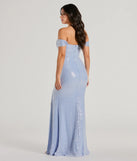 Kat Off-The-Shoulder Mermaid Sequin Formal Dress