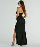 You'll be the best dressed in the Candice Cutout Strappy Mermaid Glitter Formal Dress as your summer formal dress with unique details from Windsor.
