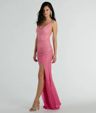 Whether it's the color or silhouette of the Kate Strappy Back Ombre Glitter Formal Dress, this pink bridesmaid dress is a gorgeous pick for a maid-of-honor or to create a bridal party look ready to celebrate!