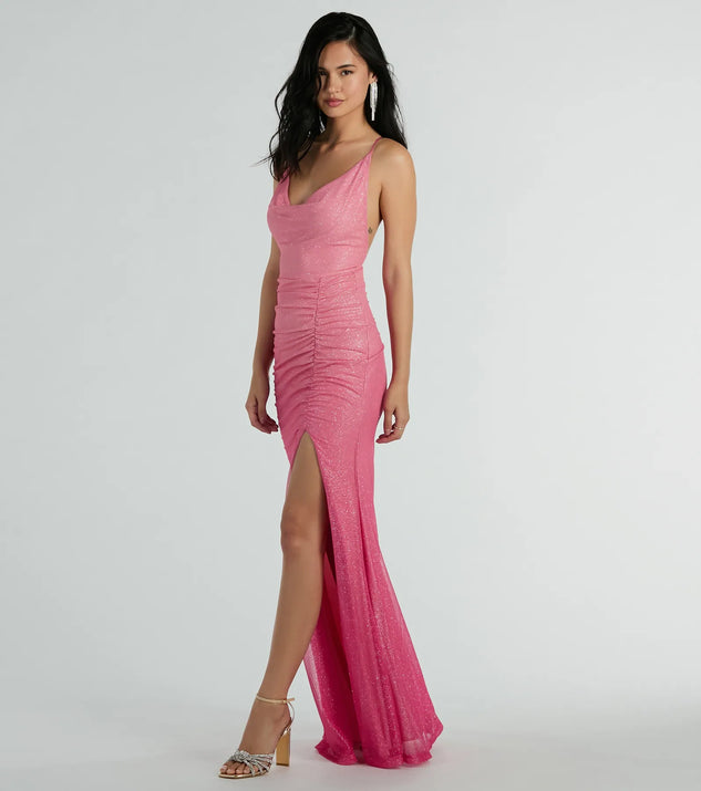 slim fit dress slacks Sparkling Glow V-Neck Bodycon Glitter Mini Dress