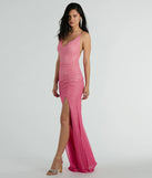 You'll be the best dressed in the Kate Strappy Back Ombre Glitter Formal Dress as your summer formal dress with unique details from Windsor.