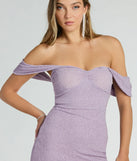 You'll be the best dressed in the Tamara Off-The-Shoulder Mermaid Glitter Formal Dress as your summer formal dress with unique details from Windsor.