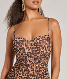 Revamp your 2025 wardrobe with this chic addition, the Velma Leopard Wrap Slit Mermaid Formal Dress in brown, perfect for elevating your style in the new year.
