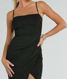 You'll be the best dressed in the Christie Sleeveless Slim Crepe Formal Dress as your summer formal dress with unique details from Windsor.