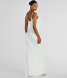 You'll look stunning in the Aimee V-Neck Ruffle Slim Lace Formal Dress, a white formal dress designed to create an effortless yet standout look as women's formal holiday attire, work party outfit, or NYE dress.
