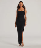 Turn heads at Prom 2025 in this black prom dress, where statement-making details meet the iconic style of the Layne Square Neck Slim Mesh Formal Dress .