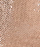 The Rachael Lace Up Mermaid Sequin Formal Dress is a dazzling nude sequin dress, perfect for making a bold entrance at any event, from cocktail parties to formal celebrations.