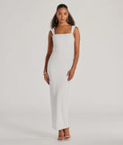 Turn heads at Prom 2025 in this white prom dress, where statement-making details meet the iconic style of the Monae Sleeveless Slim Long Crepe Formal Dress .