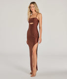 Whether it's the color or silhouette of the Arianna Sleeveless Cutout Long Slim Formal Dress, this brown bridesmaid dress is a gorgeous pick for a maid-of-honor or to create a bridal party look ready to celebrate!