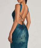 You'll feel stylish and confident in the Estelle Lace-Up Abstract Mermaid Formal Dress as your 2025 Prom Dress to stand out at your dance or event.