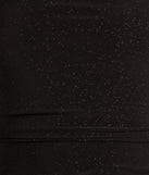 Dazzle at your next event with the glitzy Annie Tie Back Wrap Slit Mermaid Glitter Formal Dress, a stunning black glitter dress featuring sparkling details ideal for holiday parties or formal gatherings from galas to Winter Formal dances.